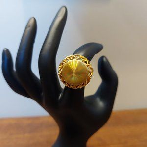 Vintage Art Deco Large Star Shot "Gold" Ring